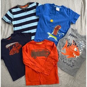 Hanna Andersson HA Boys Graphic T-Shirt Bundle Size 110 5T VW Surfing Hot Dog